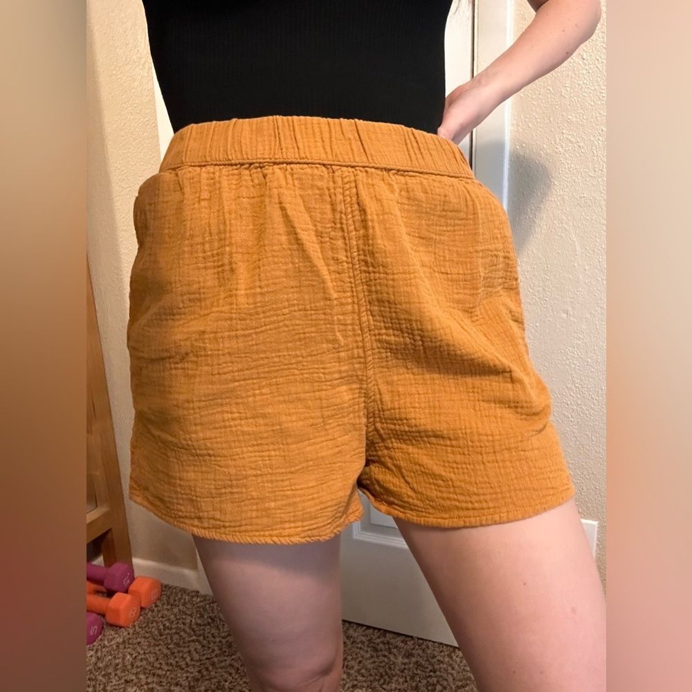 Mustard Paperbag Shorts 